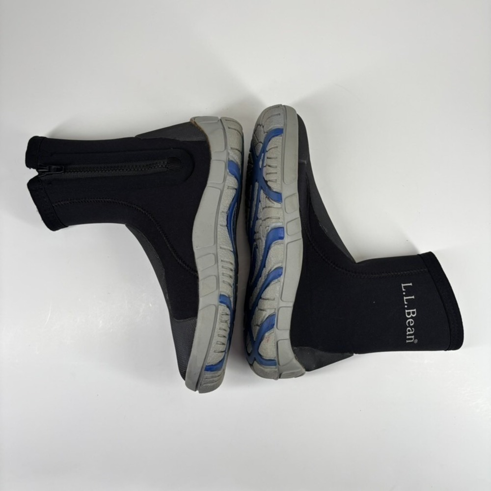 L.L.Bean Vortex Men's US 7 Black Neoprene Wetsuit Side-Zip Waterproof Water Boot - Picture 5 of 16